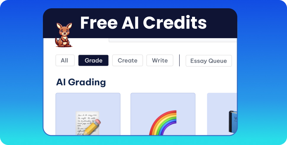 Free credits for AI tools for teachers beautiful dashboard image