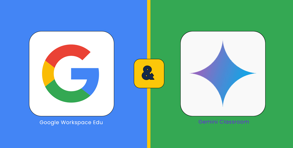 Google Workspace for Education and Gemini Classroom for Teachers Logos