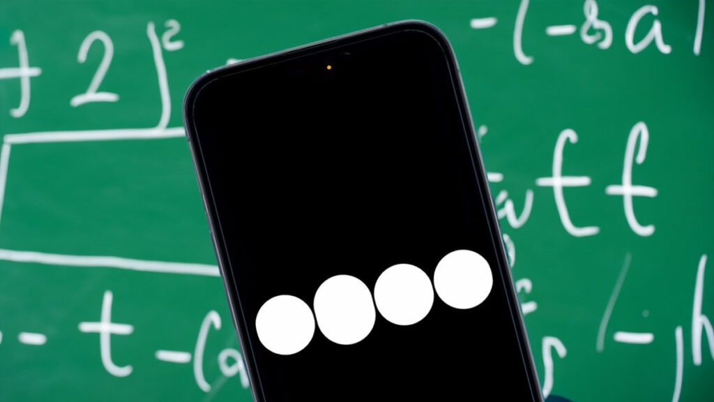 ChatGPT Advanced voice being used on an iphone in a teacher's classroom