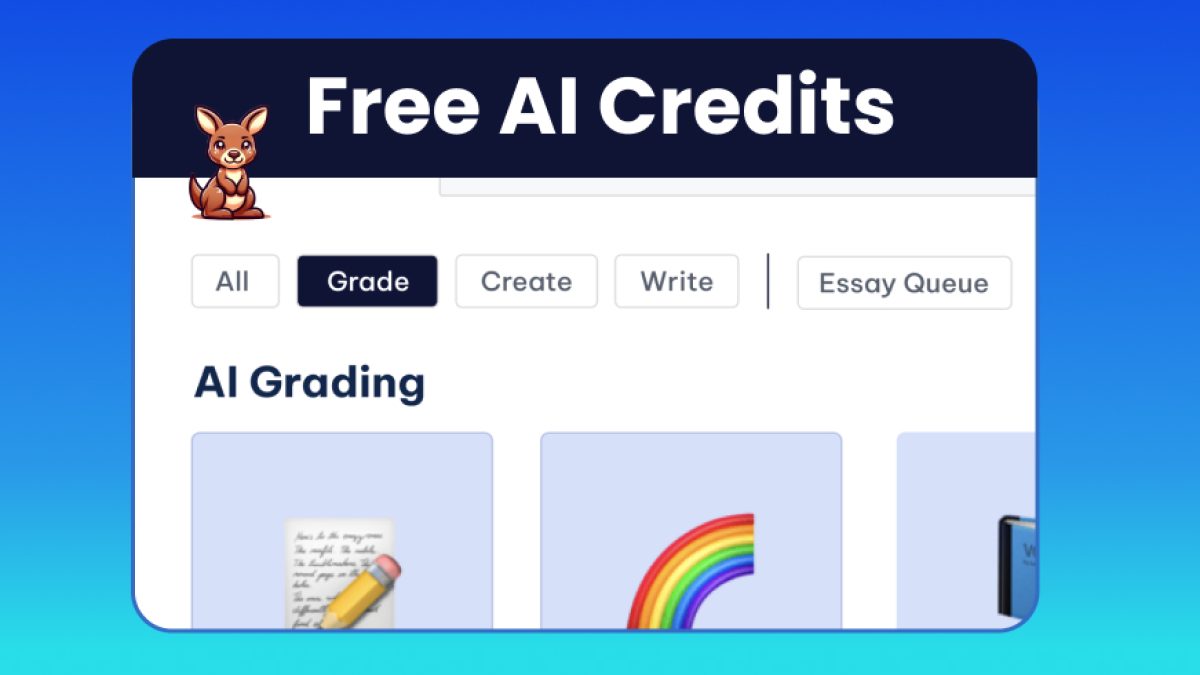 Free credits for AI tools for teachers beautiful dashboard image